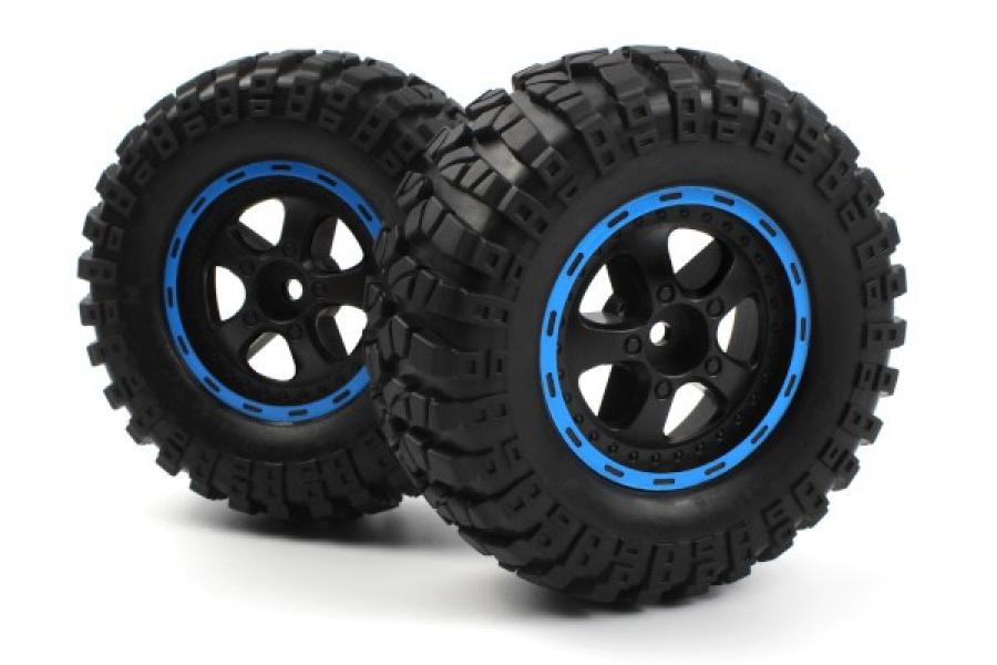 Smyter Desert Wheels/Tires Assembled (Black/Blue/2