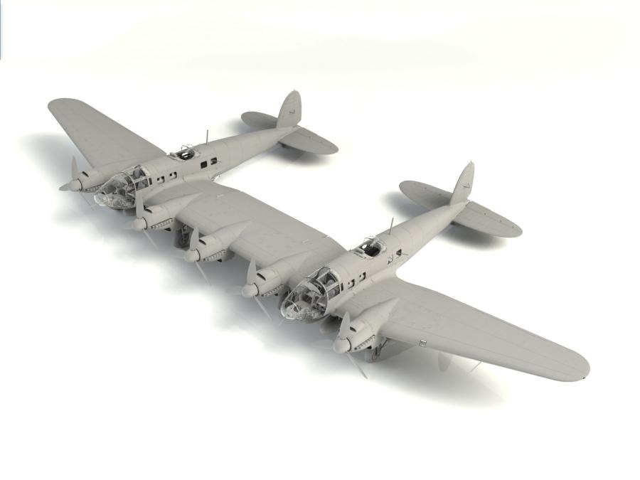 ICM 1:48 He 111Z-1 Zwilling, glider tug