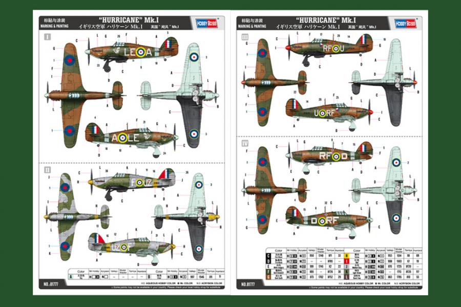 Hobbyboss 1/48 HURRICANE Mk.I