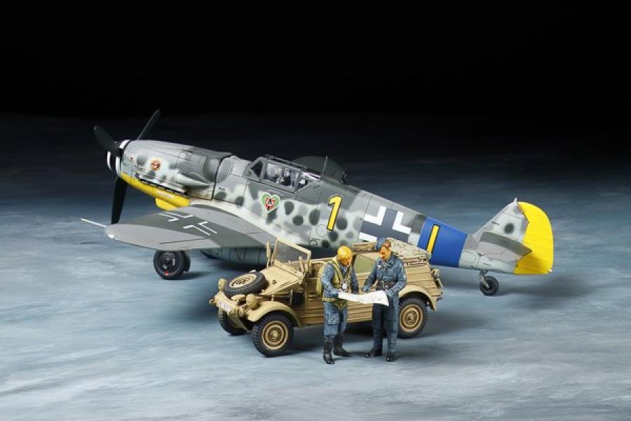 Tamiya 1/48 Messerschmitt Bf109 G-6 & Kübelwagen Type 82 pienoismalli