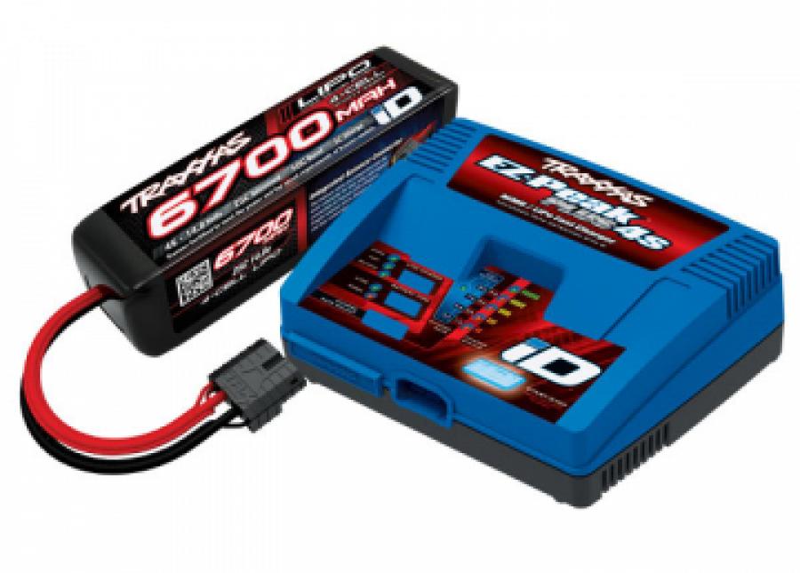 Traxxas laturi Charger EZ Peak Plus 8A and 4S 14,8v Li-Po 6700mAh Combo