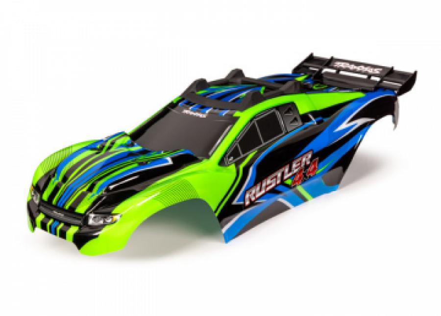 Traxxas Body Rustler 4x4 Green & Blue Painted TRX6734G