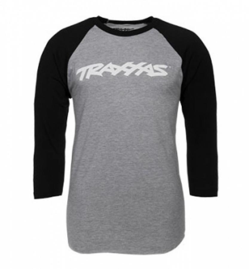 Traxxas Shirt Raglan Traxxas-logo Grey/Black L (Premium Fit) TRX1369-L