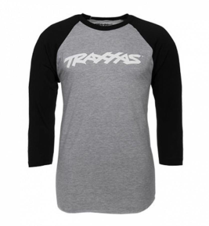 Traxxas Shirt Raglan Traxxas-logo Grey/Black S (Premium Fit) TRX1369-S