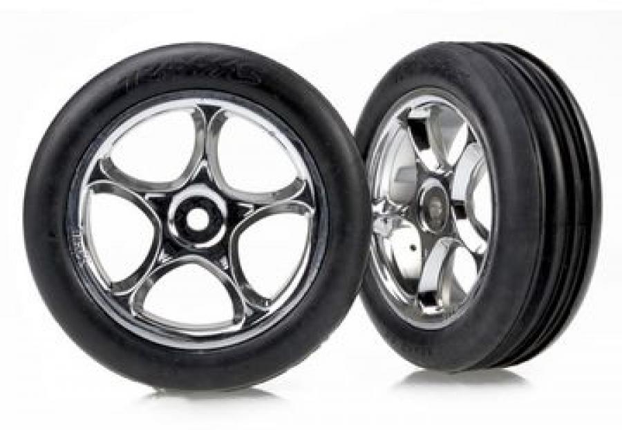 Traxxas Tires & Wheels Alias Soft/Tracer Chrome 2.2" 2WD Front (2) TRX2471R