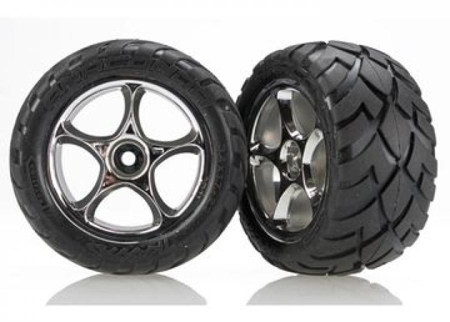 Traxxas Tires & Wheels Anaconda/Tracer Chrome 2.2" Rear (2) TRX2478R