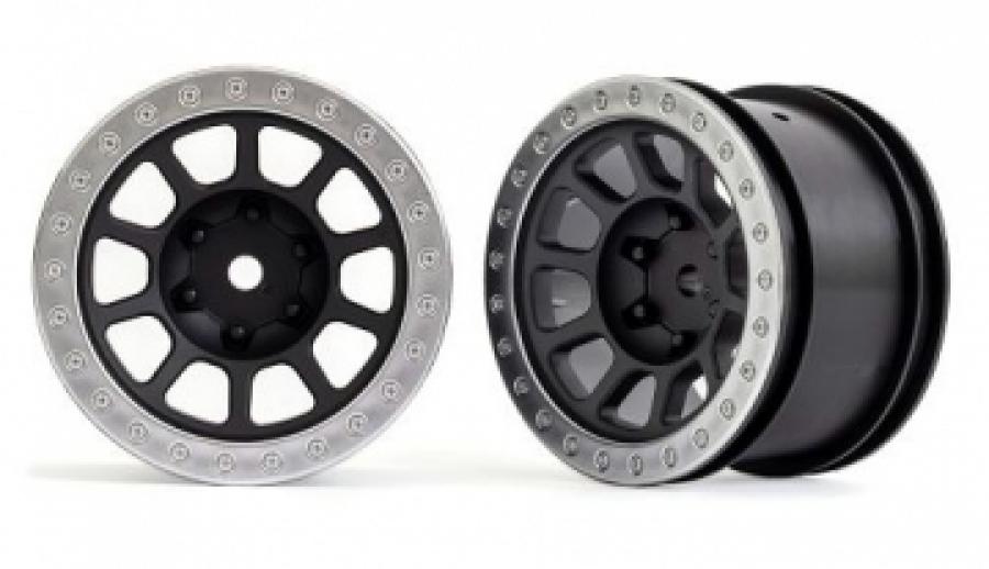 Traxxas Wheels Grey Satin w. Chrome Ring 2.2" 2WD Rear (2) Bandit TRX2480