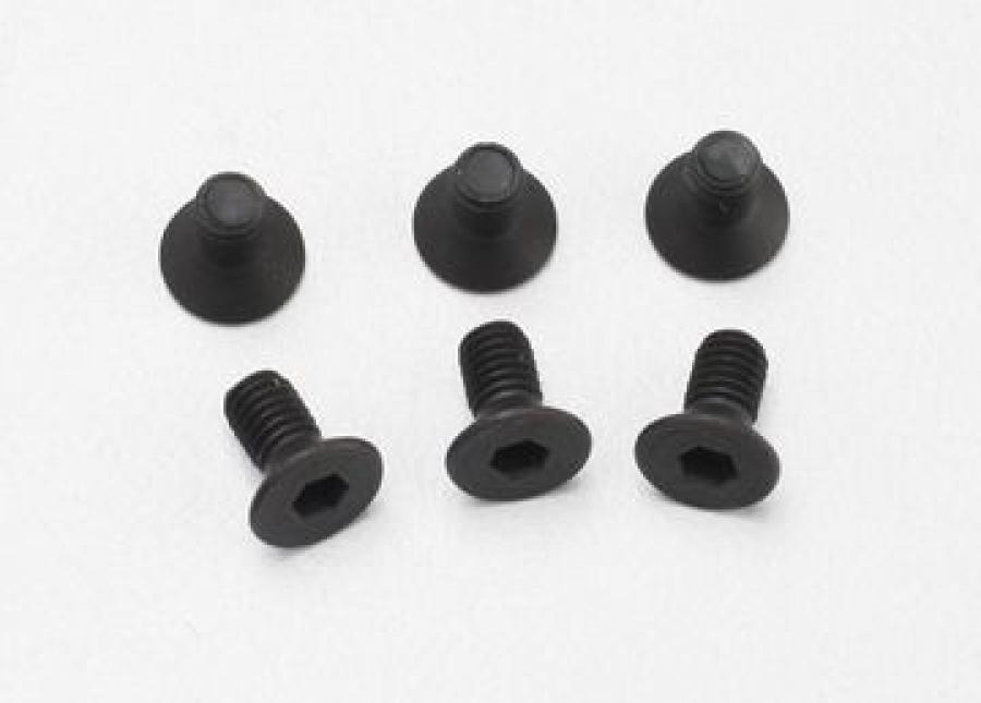 Traxxas Screws, 3x6mm countersunk machine (6) (hex drive) TRX2534
