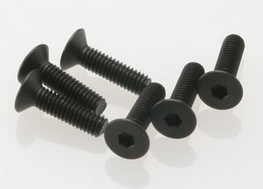Traxxas Screws M4x15mm Countersunk Hex Socket (6) TRX2546