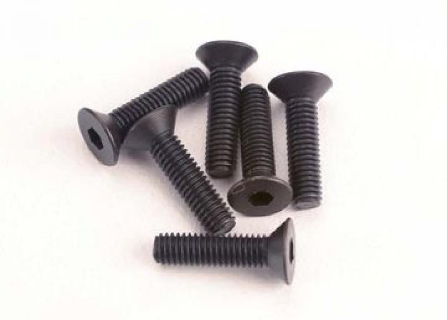 Traxxas Screws M3x12mm Countersunk Hex Socket (6) TRX2552