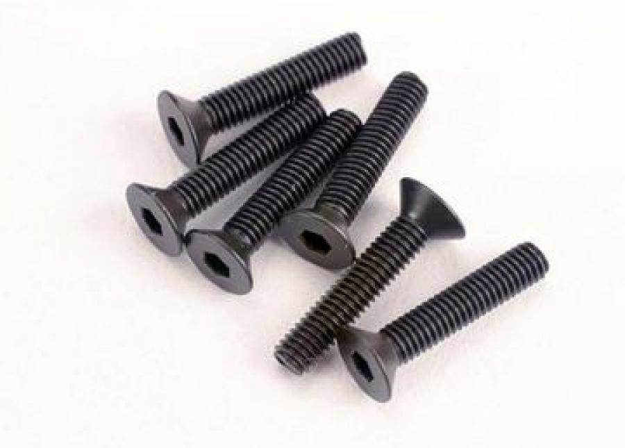 Traxxas Screws M3x15mm Countersunk Hex Socket (6) TRX2553