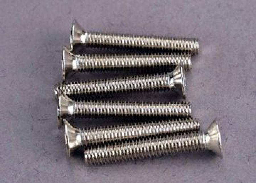 Traxxas Screws, 3x20mm countersunk machine screws (6) TRX2590