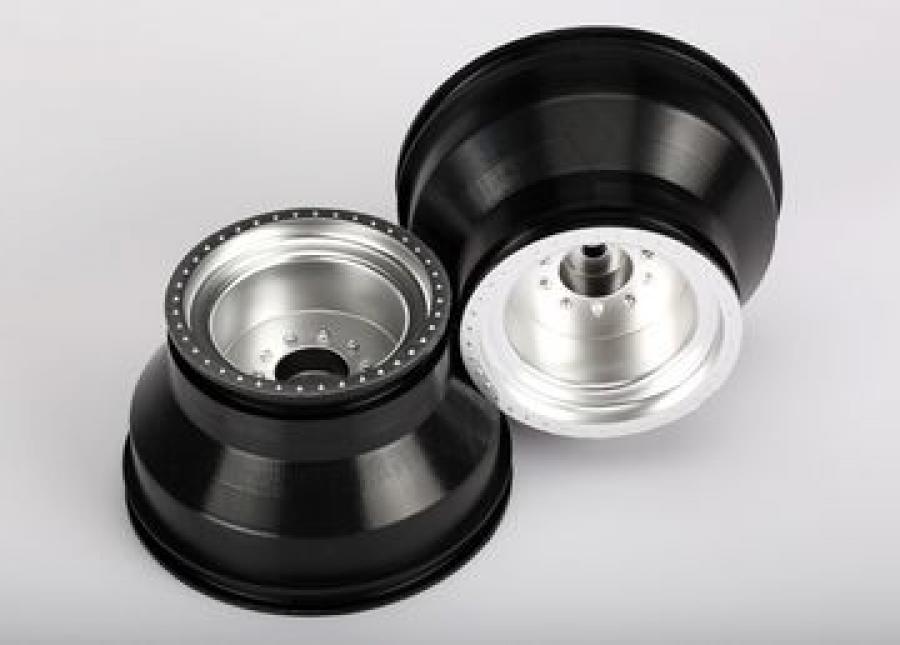 Traxxas Wheels Satin Chrome 2.0/3.0" Truck (2) TRX3666