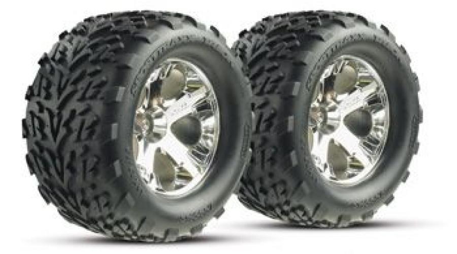 Traxxas Tires & Wheels Talon/All-Star Chrome 2.8" (2) TRX3669