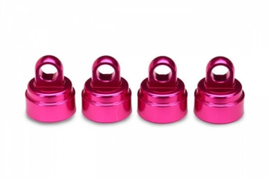 Traxxas Shock caps, aluminum (pink-anodized) (4) (fits all Ultra Shocks) TRX3767P