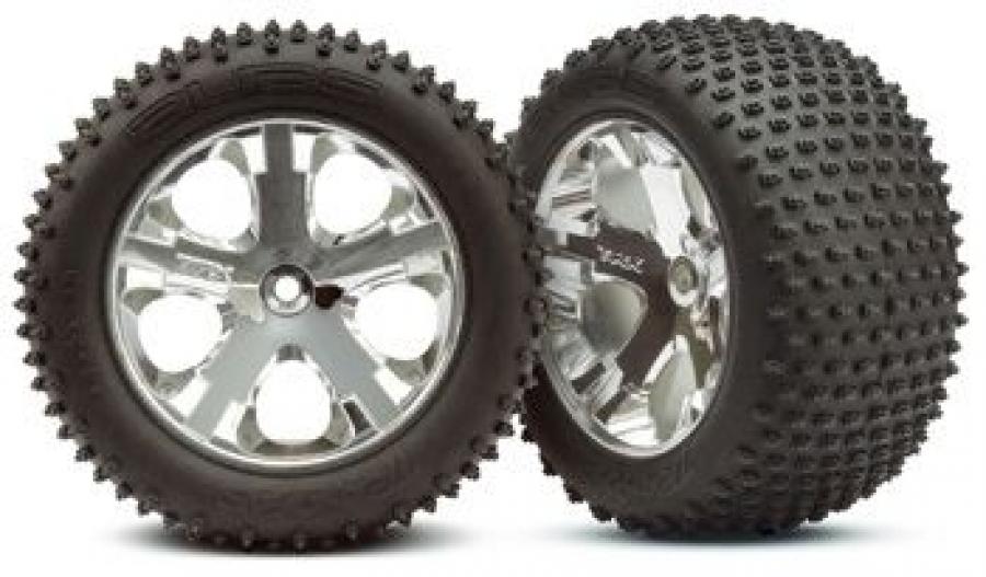 Traxxas Tires & Wheels Alias/All-Star Chrome 2,8" Rear (2) TRX3770