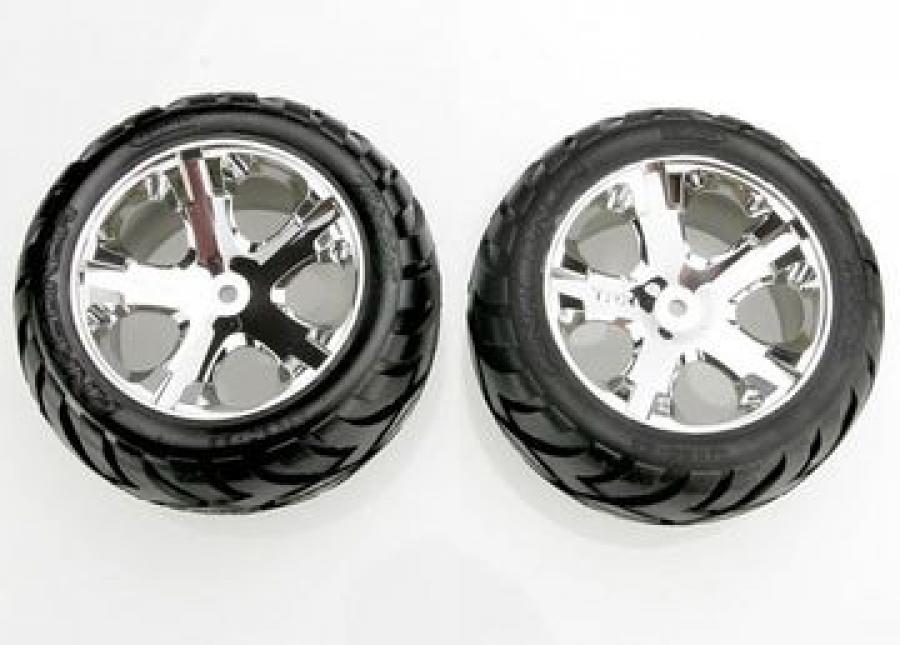 Traxxas Tires & Wheels Anaconda/AllStar Chrome 2,8" Rear (2) TRX3773