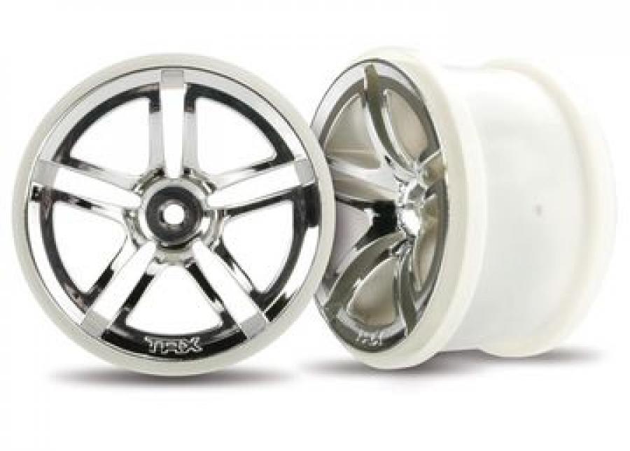 Traxxas Wheels Twin-Spoke Chrome 2.8" (2) TRX3774