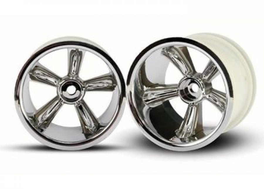 Traxxas Wheels Pro-Star Chrome 2.2" Nitro Rear (2) TRX4172