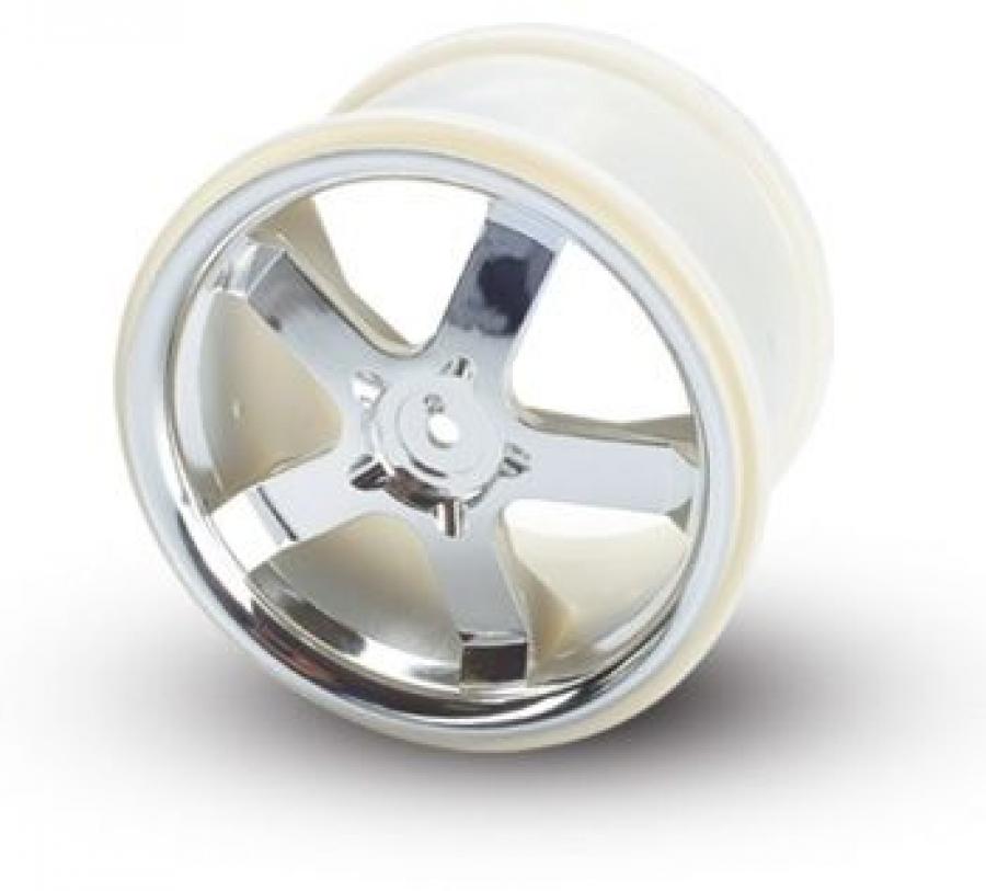 Traxxas Wheels Hurricane Chrome (14mm) 3.8" (2) TRX5373