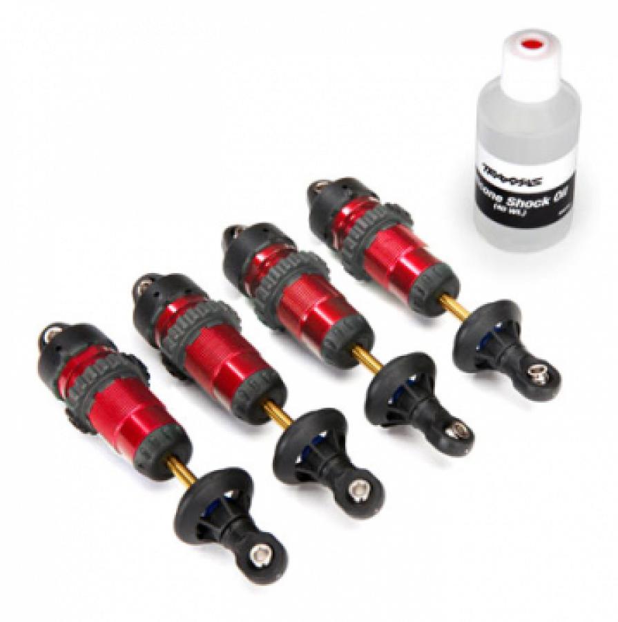 Traxxas Shocks GTR Complete Aluminium Red (4) TRX5460R