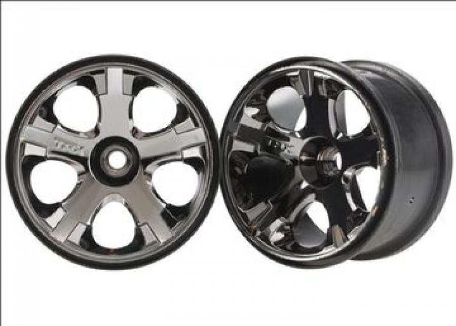 Traxxas Wheels All-Star Black Chrome 2.8" (Nitro Front) (2) TRX5577A