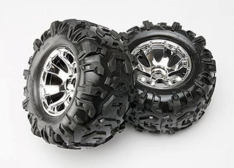 Traxxas Tires & Wheels Canyon AT/Geode (17mm) 3.8" (2) TRX5673