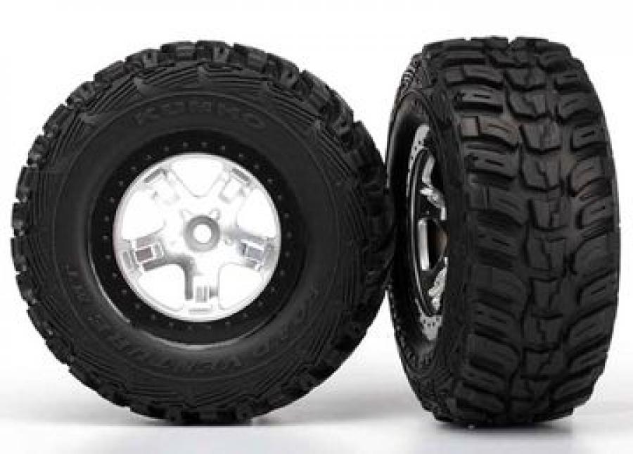 Traxxas Tires & Wheels Kumho/SCT Satin Chrome 4WD/2WD Rear (2) TRX5880X