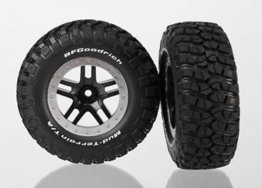 Traxxas Tires & Wheels BFGoodrich/S-Spoke Black-Satin 2WD Front (2) TRX5885