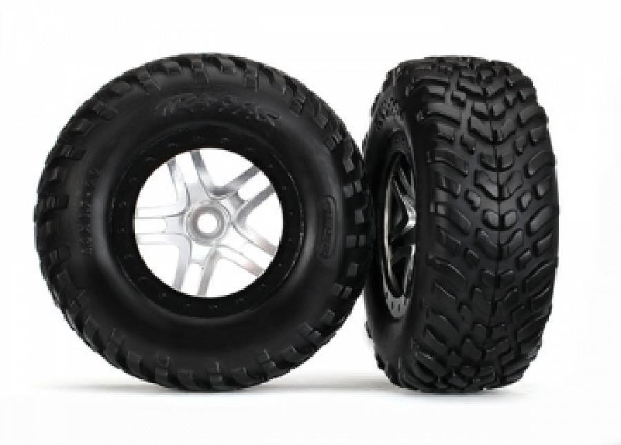 Traxxas Tires & Wheels SCT S1/S-Spoke Black-Satin 4WD/2WD Rear TSM TRX5889R
