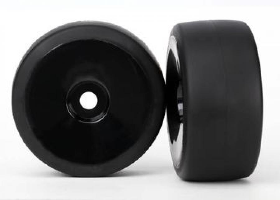 Traxxas Tires & Wheels Slicks S1/Dished Black Rear (2) XO-1 TRX6473