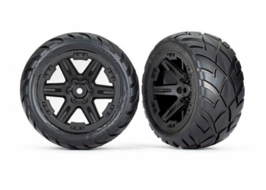 Traxxas Tires & Wheels Anaconda/RXT Black 2,8" 2WD Rear (TSM-Rated) (2) TRX6768