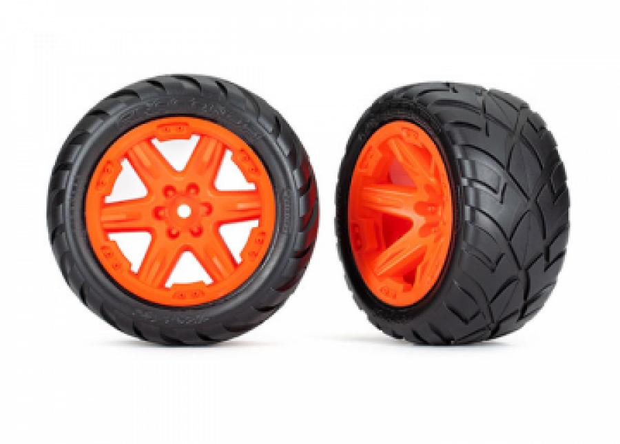 Traxxas Tires & Wheels Anaconda/RXT Orange 2,8" 4WD, 2WD Front (TSM-Rated)(2) TRX6775A