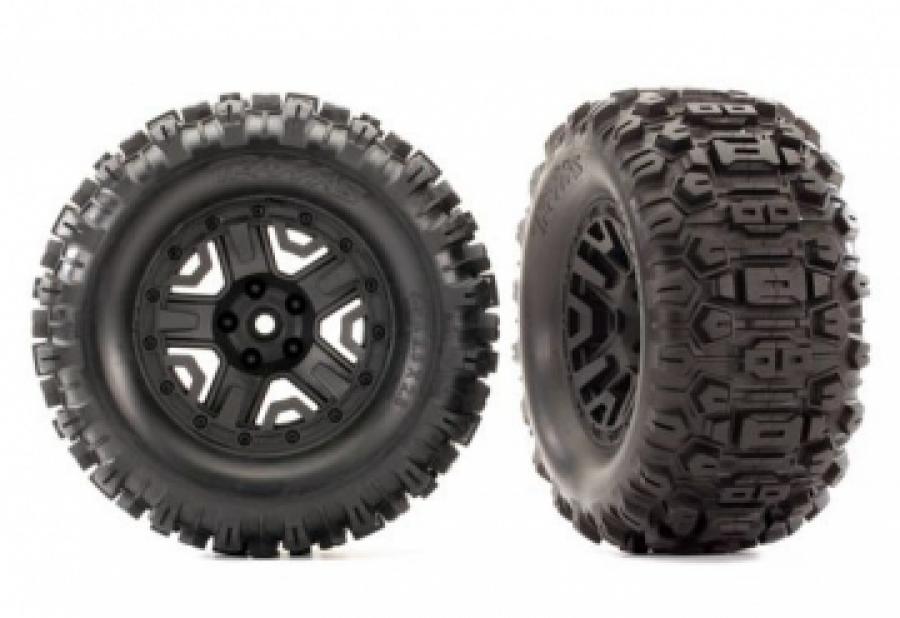 Traxxas Tires & Wheels Sledgehammer/RXT Black 2,8" 4WD (2) TRX6792