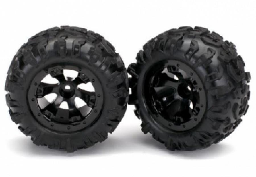 Traxxas Tires & Wheels Canyon AT/Geode Black 2.2" 1/16 (2) TRX7277