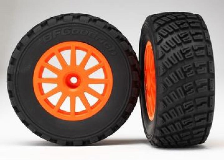 Traxxas Tires & Wheels BFGoodrich/Orange Rally 1/10 TSM (2) TRX7473A