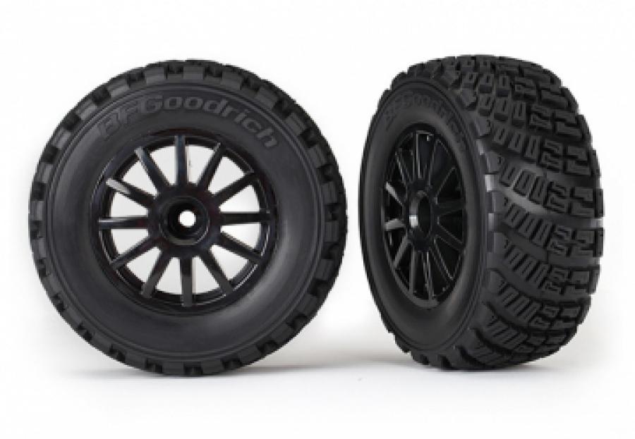 Traxxas Tires & Wheels BFGoodrich/Black Rally 1/10 TSM (2) TRX7473T