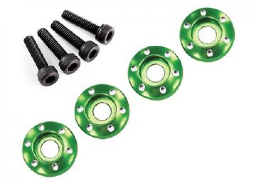 Wheel Screw & Washer Alu Green (4)