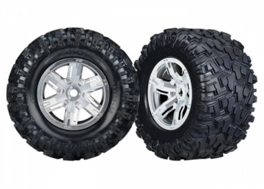 Traxxas Tires & Wheels Maxx AT/X-Maxx Satin Chrome (2) TRX7772R
