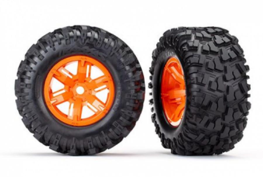 Traxxas Tires & Wheels Maxx AT/X-Maxx Orange (2) TRX7772T
