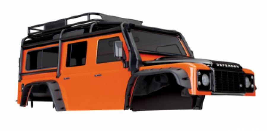 Traxxas Body Land Rover Defender Orange Complete TRX8011A
