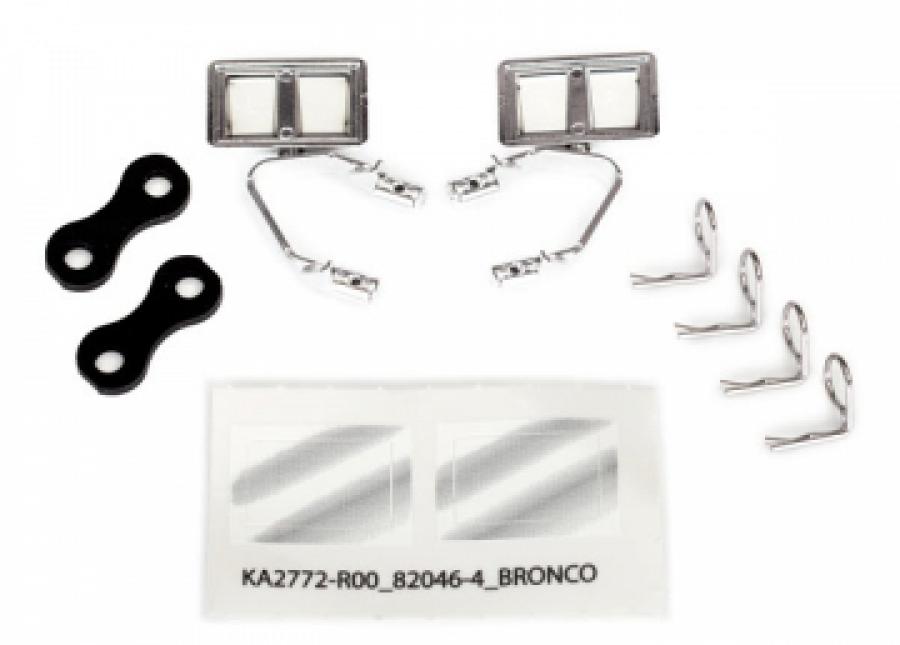 Traxxas Side Mirrors Set Chrome Bronco TRX8073X