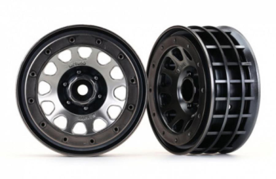 Traxxas Wheels Method 105 Black Chrome 2.2" SC (2) TRX8171