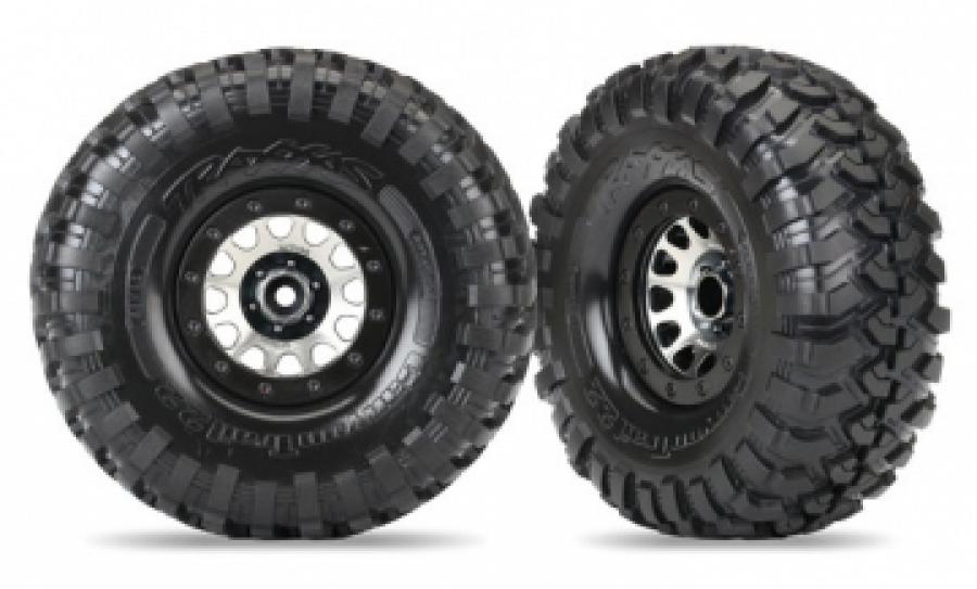 Traxxas Tires & Wheels Canyon Trail/Method 105 Black Chrome 2.2" (2) TRX8172