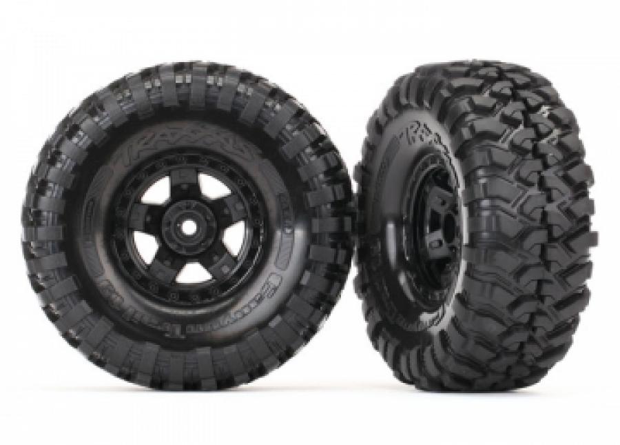 Traxxas Tires & Wheels Canyon Trail/TRX-4 Black 1.9" SC (2) TRX8179