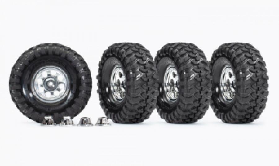 Traxxas Tires & Wheels 1.9 Resto-Mod (for 8255A Axle) (4) Traxxas Tires & Wheels 1.9 Resto-Mod (for 8255A Axle) (4)