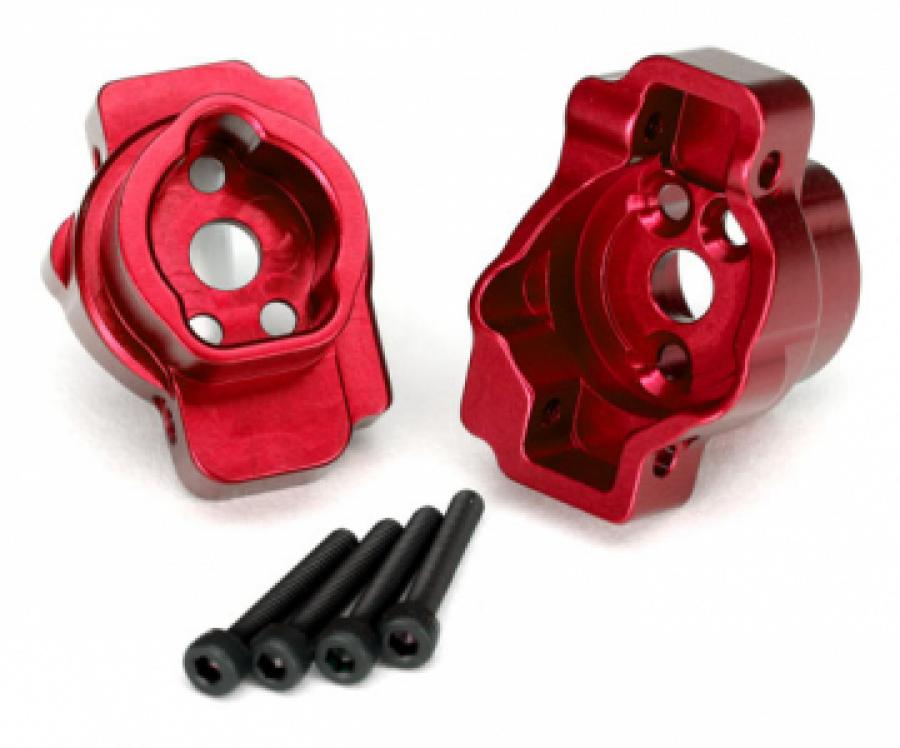 Traxxas Portal Drive Axle Mount Rear Alu Red (2) TRX-4 TRX8256R
