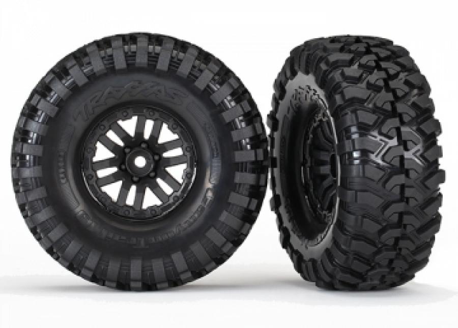 Traxxas Tires & Wheels Canyon Trail/TRX-4 Black 1.9" (2) TRX8272