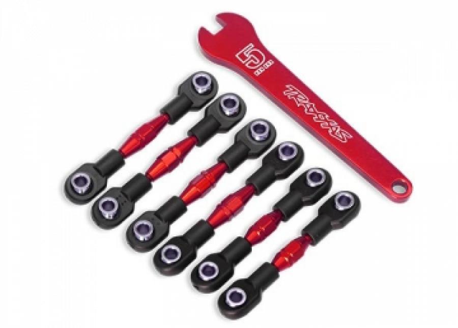 Traxxas Turnbuckles Front and Rear Alu Red (set) TRX8341R