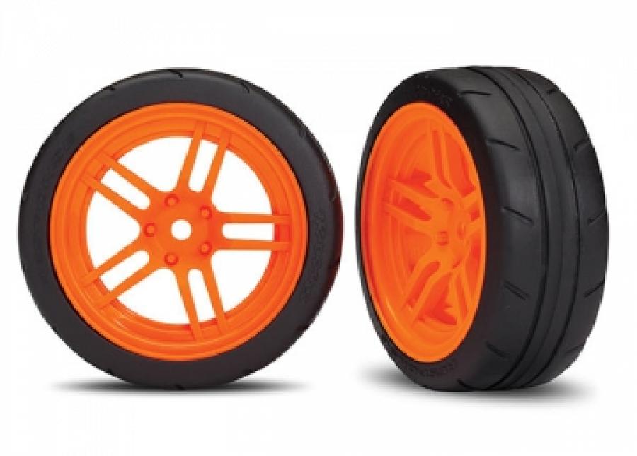 Traxxas Tires & Wheels Response 1,9" Touring Orange Front VXL (2) TRX8373A